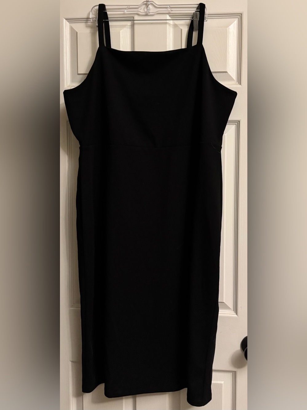 Torrid Black Midi Crepe High Neck Slip Dress with Straps